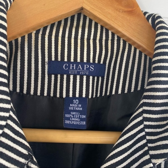Chaps Striped blazer jacket Size 10 - Picture 4 of 10